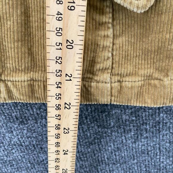 American Eagle Corduroy Jacket Womens M Tan Button Up Vintage 90s Western Barn - Picture 11 of 12